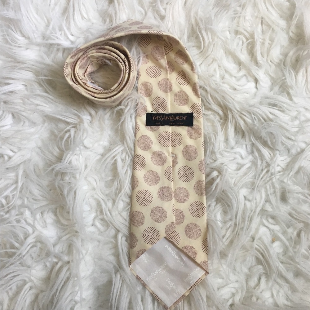 Yves Saint Laurent Tie Cream and Maroon